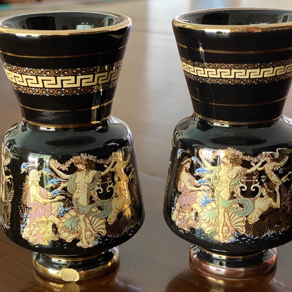 ⚱️ 24K Gold Greek Urns ⚱️ Set of 2 - Picture 3 of 5